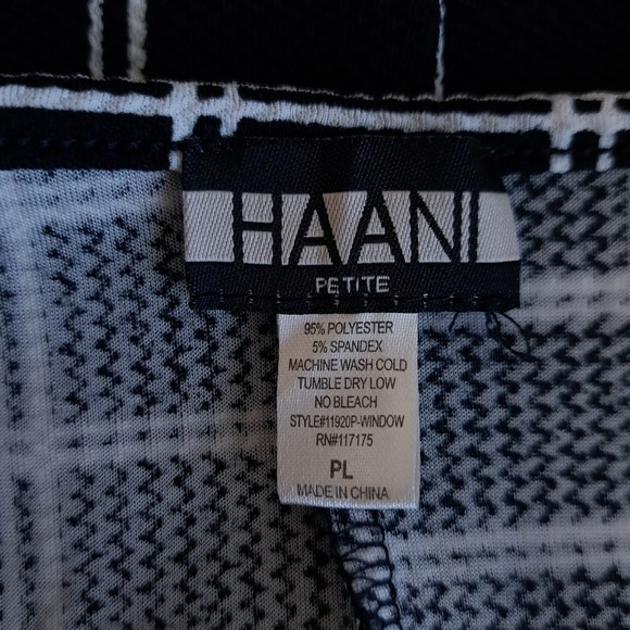 Haani Black & White Sleeveless Dress with Belt Size PL Windowpane Plaid Pullover - Picture 5 of 7